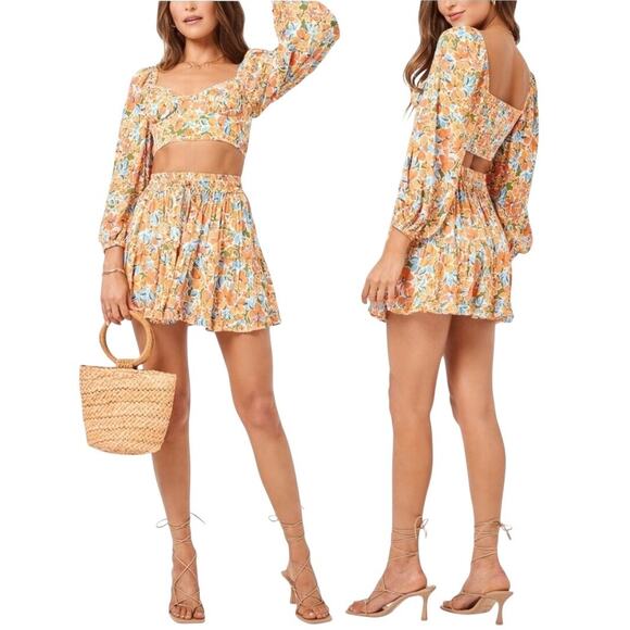 NWT! L*Space Clementine Bloomcore Flowy Boho Mini Skirt - Size Medium - Picture 1 of 6
